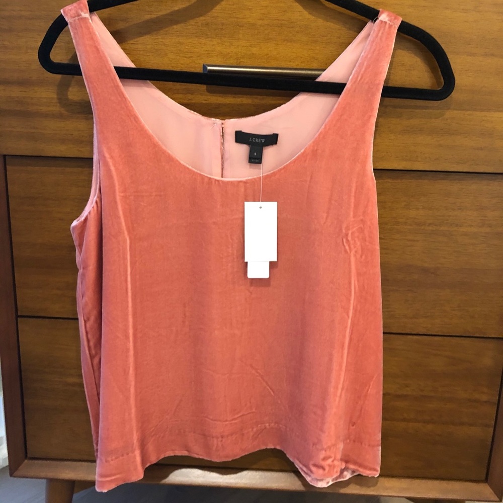 J Crew Pink Velour Tank